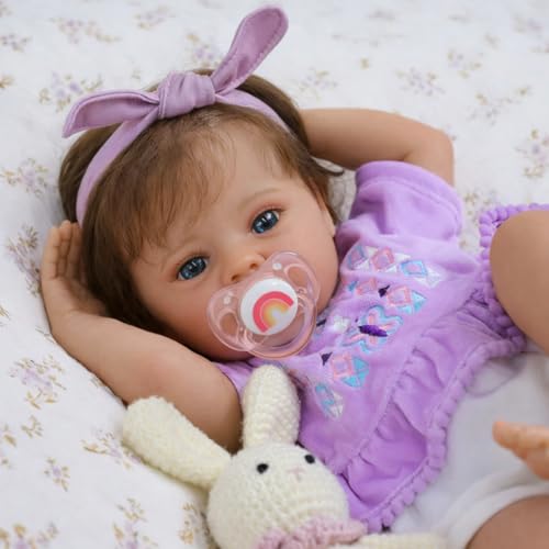 Muñeca bebé realista de 20 pulgadas Quinbee SCOM miniatura 2