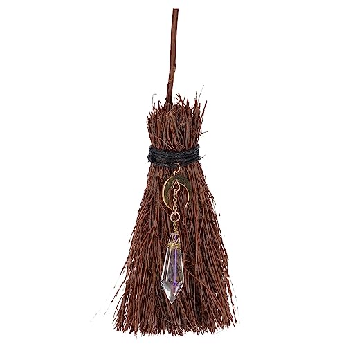 HOOTNEE Witch Halloween Decor Witch Broom Decorative Halloween Broom Pendant Mini Broom Ornament Wiccan Stuff
