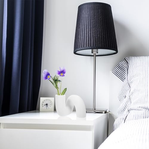 Vase en céramique résistant à l'usure avec design blanc torsadé pour fleurs - 6