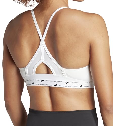 adidas Women's Aeroreact Training Light-Support 3-Stripes Bra Sport-BH, White/Black, S C-D – Ansicht 5