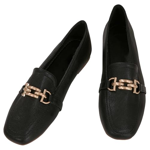 Image of baobeijiadao Womens Loafers Slip On Penny Loafers Low Heel Comfortable Flats Shoes for Women Work Office