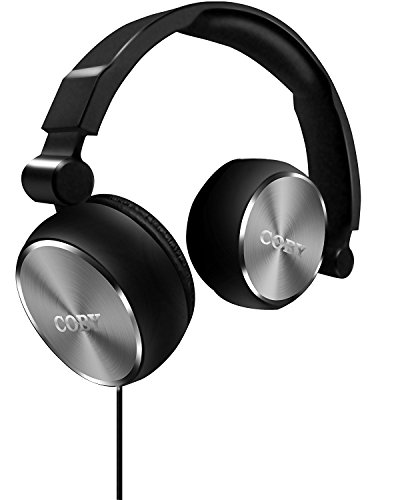 Coby Cvh-804-Slv Aluminum Foldz Headphones With Built-In Mic, Silver #TOP2