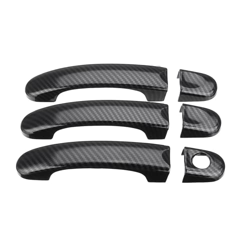 Viviance 6Pcs Set Abs Carbon 3 Türhle Covers Handles kompatibel mit VW Transporter T5 T5 Caddy kompatibel mit Vans