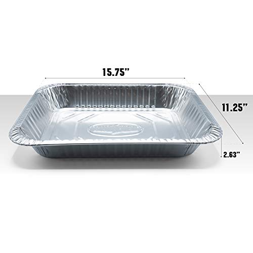 Kingsford Heavy Duty Large Aluminum Pans - Disposable Aluminum Pans for Cooking, Baking, Grilling, Frying & Roasting - Ideal Disposable Chafing Dish, Broiler, & Outdoor Tray 4 Count, (Pack of 1)