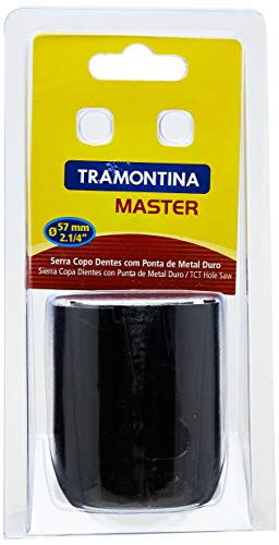 Tramontina 42619057, Serra Copo Dente Metal Duro 57Mm 2.1/4,Corpo Aço Especial, Pintura Eletrostátic