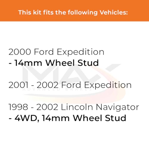 Image of Max Advanced Brakes Front & Rear Brake Kit For Ford Expedition