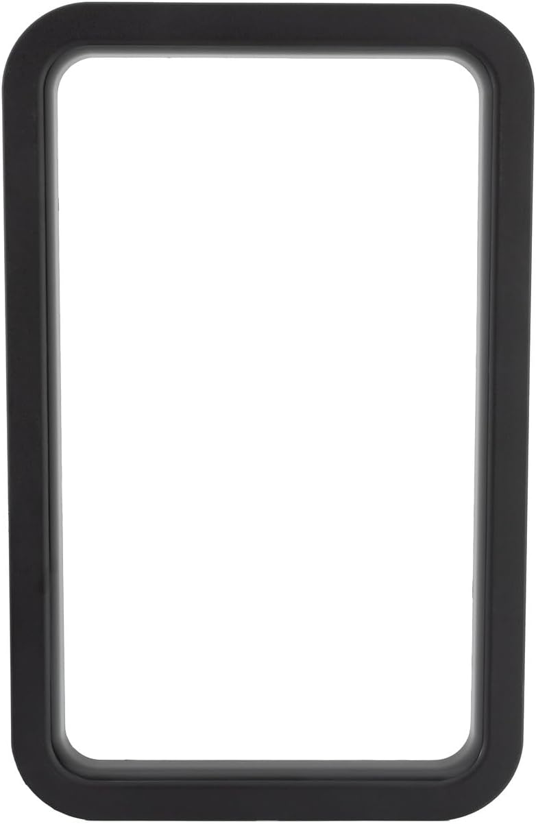 RecPro RV Entry Door Window Frame (No Glass) | 16" W x 25" H | Black | RV Entry Door Window | Radius Entrance Door Window |