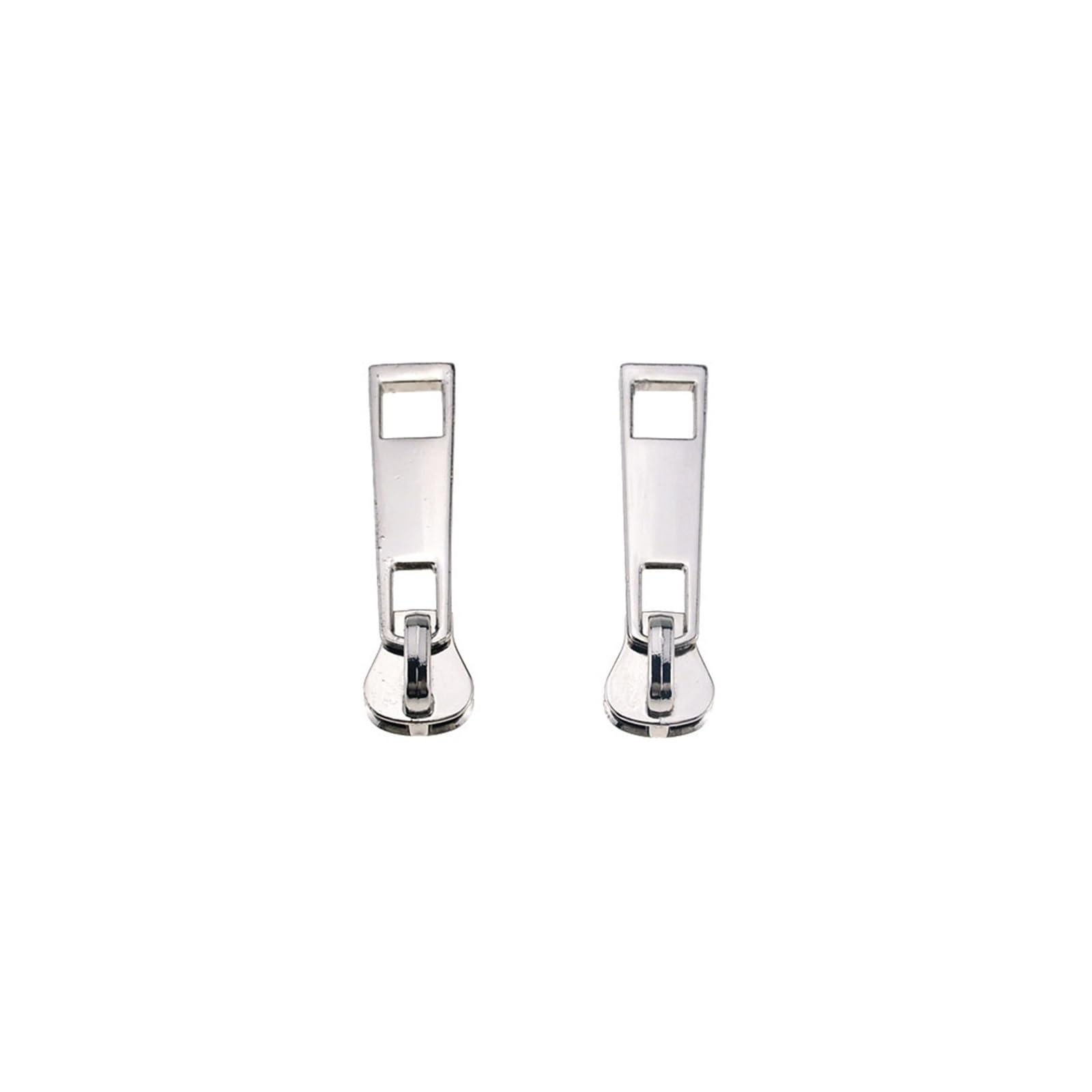 Tirones para deslizamientos de cremallera de metal 10 Uds. N. ° 5# cabezal de resina/nylon/Metal protección del medio ambiente pulido cabezal de corredor con cremallera(Silver,10 PCS FOR RESIN-5#)