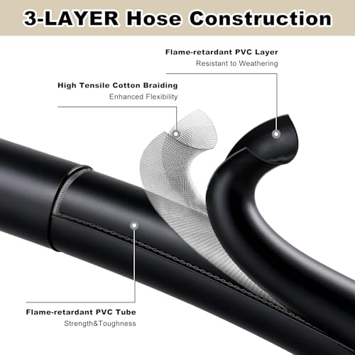 Universal QCC1 Low Pressure Propane Regulator with 12 Feet Hose for Most LP Gas Grill, Heater and Fire Pit Table, Universal QCC1 Propane Regulator with Hose Grill Replacement, 3/8\" Female Flare Nut