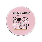 UNIGIFT Posavasos de Cristal Personalizable con Texto en inglés «Rock Test Glass» (diseño de ocasión), para Cualquier Nombre, Mensaje, único, Vidrio, Rosa, Redondo