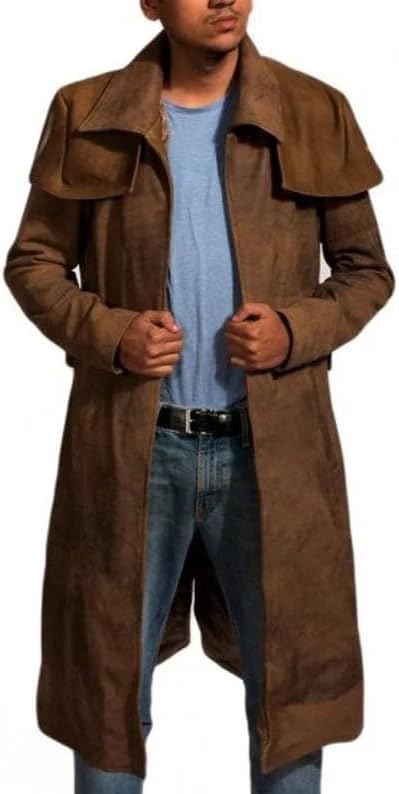 Men's New Vegas Veteran NCR Ranger A7 Duster Brown Trench Coat
