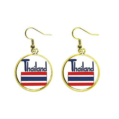 Pendientes de gota de Tailandia dorados para cenas especiales y eventos de mujer