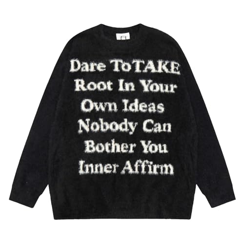Pull chaud homme Harajuku décontracté avec lettres imprimées XL