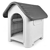 Mighty - Caseta de plástico para perros y gatos, azul y gris (gris)