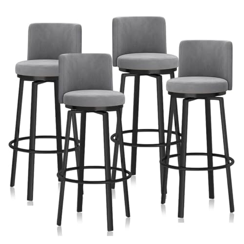 �J�E���^�[�����x���x�b�g�o�[�X�c�[��1/2/3/4�Z�b�g�A���_���L�b�`���A�C�����h�X�c�[���`�F�A�w������t���A�z����J�E���^�[��]�o�[�`�F�A�A�C�����h�_�C�j���O���[���p(Grey Black Frame,4 PCS 65cm)