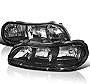 SPEC-D TUNING Black Headlights Compatible with Chevy Malibu 1997-2003, 2004-2005 Classic, 1997-1999 Oldsmobile Cutlass, L+R Pair Head Light Lamp Assembly