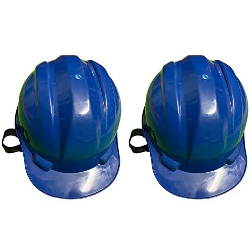 Image of LADWA Blue Heavy Duty Superior Safety Helmet, ISI Marked Industrial Head Protection Helmet for Construction, Factory, Warehouse and Outdoor Work Safety (Pack of 2)