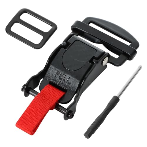 Liqqlex Motorcycle Helmet Quick Release Buckle Kit Stainless Steel Ratcheted Chin Strap Adapter for Motorcycle Helmets Easy Installation (Black)