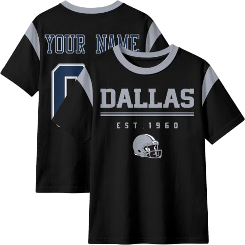 Image of T-Shirt Custom Crewneck Short Sleeve for Men Gifts | Custom T-Shirt Personalized Name and Number