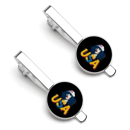 Fashion U.S. Woman Tie Clips for Men 2 Pack Classic Bar Pinch Necktie Tacks Pins for Wedding Business