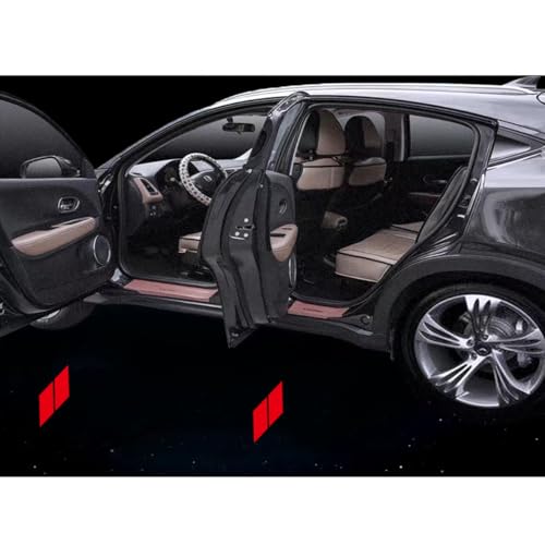 HAPIZWLU Carbon Fiber Car Door Lights Logo Projector 2PCS Car Wireless Door Welcome Light Compatible with Dodge Challenger Charger SRT RAM,Door Logo Step Lights Shadow Lights (//)