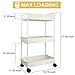 Volnamal Baby Diaper Caddy, Plastic Movable Cart for Newborn Nursery Essentials Diaper Storage Caddy Organizer for Changing Table & Crib, Easy to Assemble, Beige