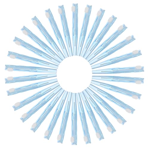 IWOWHERO 40 piezas Cepillo Interdental para Brackets Unidades Azul con Diseño Push Pull Cerdas Suaves para Limpieza Precisa Dientes Kit Compacto Ligero para Viaje y Cuidado Oral