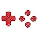 eXtremeRate Tasti ABXY Dpad in Metallo per ps5 Controller,Pulsanti Direzionali Azione Kit in Alluminio Ricambio per ps5 Joystick-Rosso