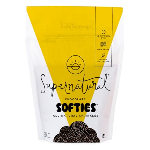 Supernatural Chocolate Softies Fair Trade Sprinkles - Vegan, Gluten-Free, Soy-Free, Corn-Free, Made in USA, Natural, No Artificial Flavors or Dyes, 16oz
