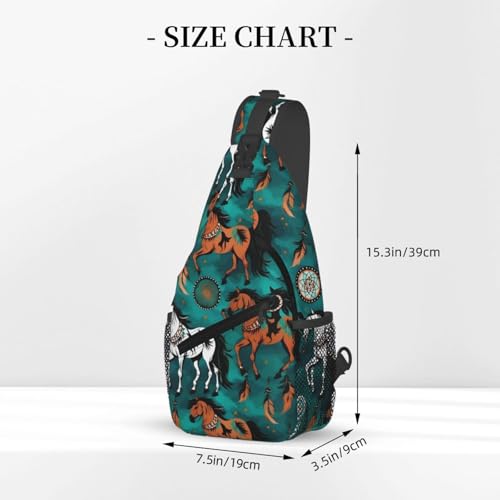Mochila tipo sling con patrón de rayas para senderismo miniatura 3