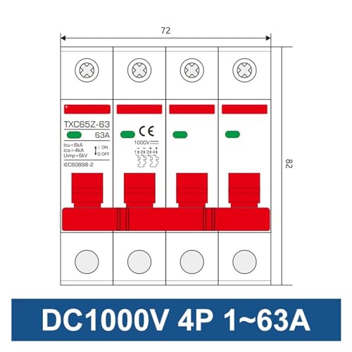 Disyuntor de solar fotovoltaico 1000V 4P de 40A para proteger tu instalacion de paneles 3