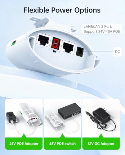 UeeVii WiFi 6 Wireless Bridge CPE868, 5KM Dual Gigabit Point to Point Kit - image 7