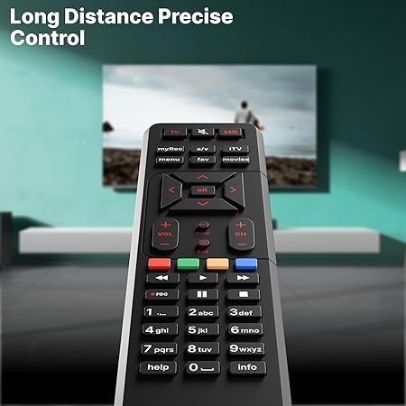 Image of Orginal Remote Smart Remote Control for Jio Set-Top Box | Bluetooth with Voice Command | Hotstar & Netflix Shortcut Buttons (Airtel Remote)