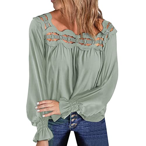 PTLLEND Sommerbluse Damen Locker Blusen Weise Tunika Leichte Bluse...