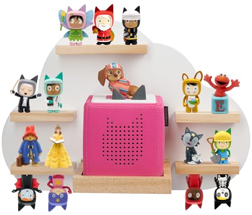 Image of Cloud Toines Shelf, for TonieBox 1 and Toniebox 2 Tonies Wall Floating Shelf Storage for 12-20 Toine Figures Characters Wall Shelf Magnetic for Toniebox, Charging Station, Kids Play Room (White 2)