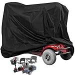 Heavy Duty Mobility Scooter Cover with Storage Bag,190D Oxford Scooter Cover Waterproof Wheelchair Storage Cover Outdoor Electric Scooter Cover,Protector from Dust Dirt Snow Rain Sun