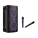 Produktbild Hisense HP 110 Party Rocker One Plus Portable Party Speaker with Karaoke Mode Including 2 Microphones, 300 W Sound Volume, DJ Effects, Wireless Charging, 5 Light Effects, Up to 15 Hours Battery Life,