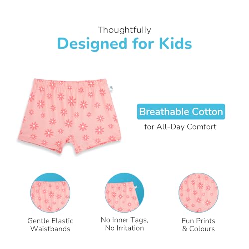 Image of YouGotPlanB Cotton Boxers for Girls | Ages 2-16 Years | Relaxed Fit | Gentle Elastic Waistbands | Breathable & Tagless