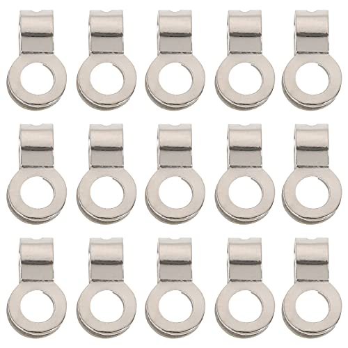 Image of EXCEART 125pcs Ball Chain Pull Connectors Ceiling Fan Lamp Pull Silver Stainless Steel Chain Connectors