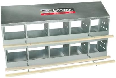 Brower 410B 10-Hole Poultry Nest , Gray