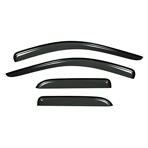 Gevog 4-Piece Side Window Deflector Original Window Visors Replacement For 2002-2008 Ram 1500, 2003-2009 Ram 2500 3500 Quad (Crew Cab) Sun Rain Guard Ventvisor #TOP1