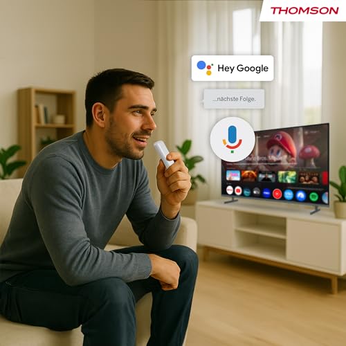 Image of Thomson Go Cast 152 Streaming Dongle, 4K UHD Google TV, Voice Control, Google Cast, Dolby Atmos, Dolby Digital+, HDR10, Portable, 2 GB RAM, 32 GB Storage