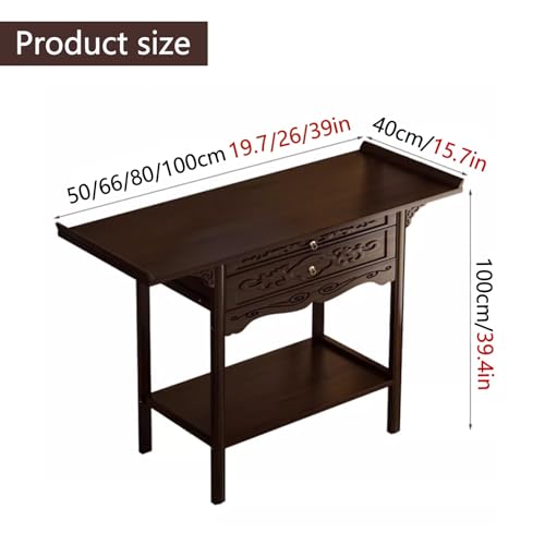 Table d'autel en bambou compacte pour organiser vos objets de pooja - 3