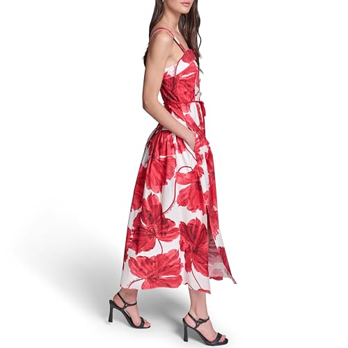Image of Karl Lagerfeld Women's Sleeveless Rope Belt A-line Maxi Dress