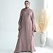 Women Muslim Abaya Dress 1Piece Bat Sleeve Islamic Maxi Robe Fashion Jilbab for Women Eid Kaftan Muslim Robe