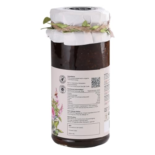 Image of KALON 100% Natural Gulkand Rose Petal Preserved Honey | No Added Sugar and Preservatives - 300 gm