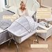 Nezmdi Baby Bassinet Bedside Sleeper Crib with Mattress 5-Level Adjustable Height, Breathable Mesh & Mosquito Net, Portable Folding Travel Cradle with Auto-Lock Wheels Light Grey