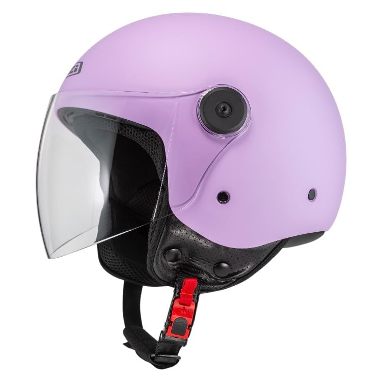 Casco Moto NZI Magma, Jet Verano Violeta Mate Talla XS
