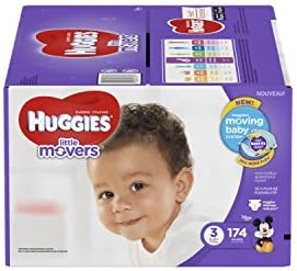 HUGGIES LITTLE MOVERS Active Baby Diapers, Size 3 (fits 16-28 lb.), 174 Ct, ECONOMY PLUS (Packaging May Vary)