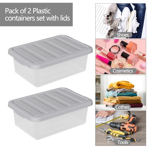 Rangement plastique 12L empilable pour optimiser l'espace de la maison - 6